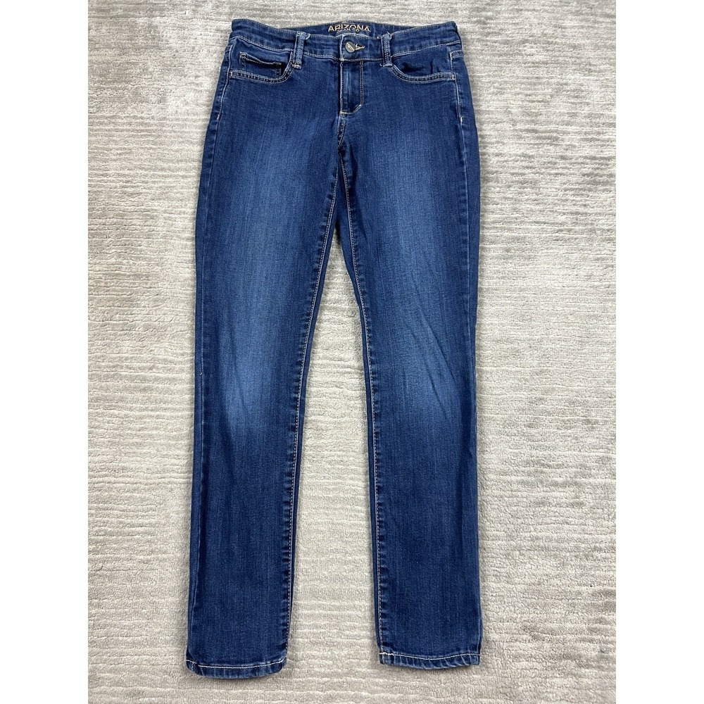 Arizona Jean Co Jeans Juniors 5 Blue Dark Wash Denim Skinny Midrise Stretch